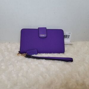 Coach Vibrant Purple Wristlet